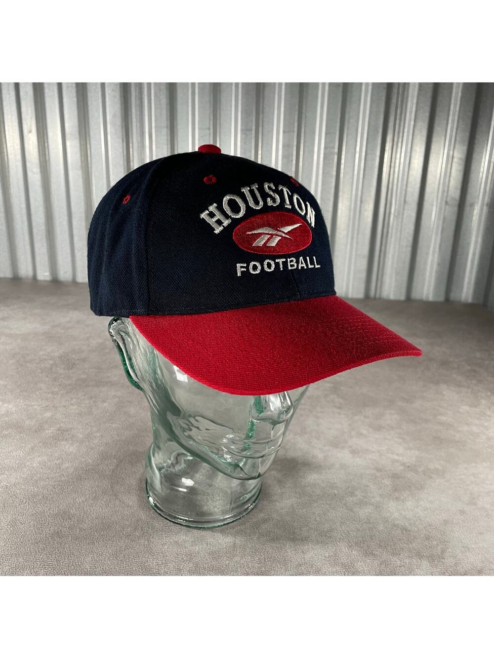 00’s Houston Texans Reebok NFL Football Embroidered Snapback Hat Rare Navy Red